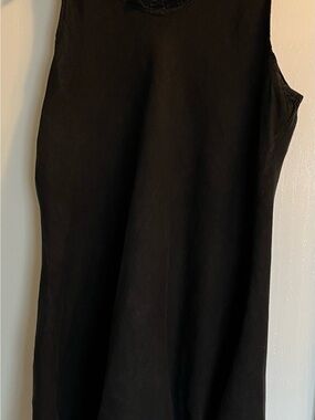 Linen Classic Sleeveless Black Top by Beyond Capri Italy